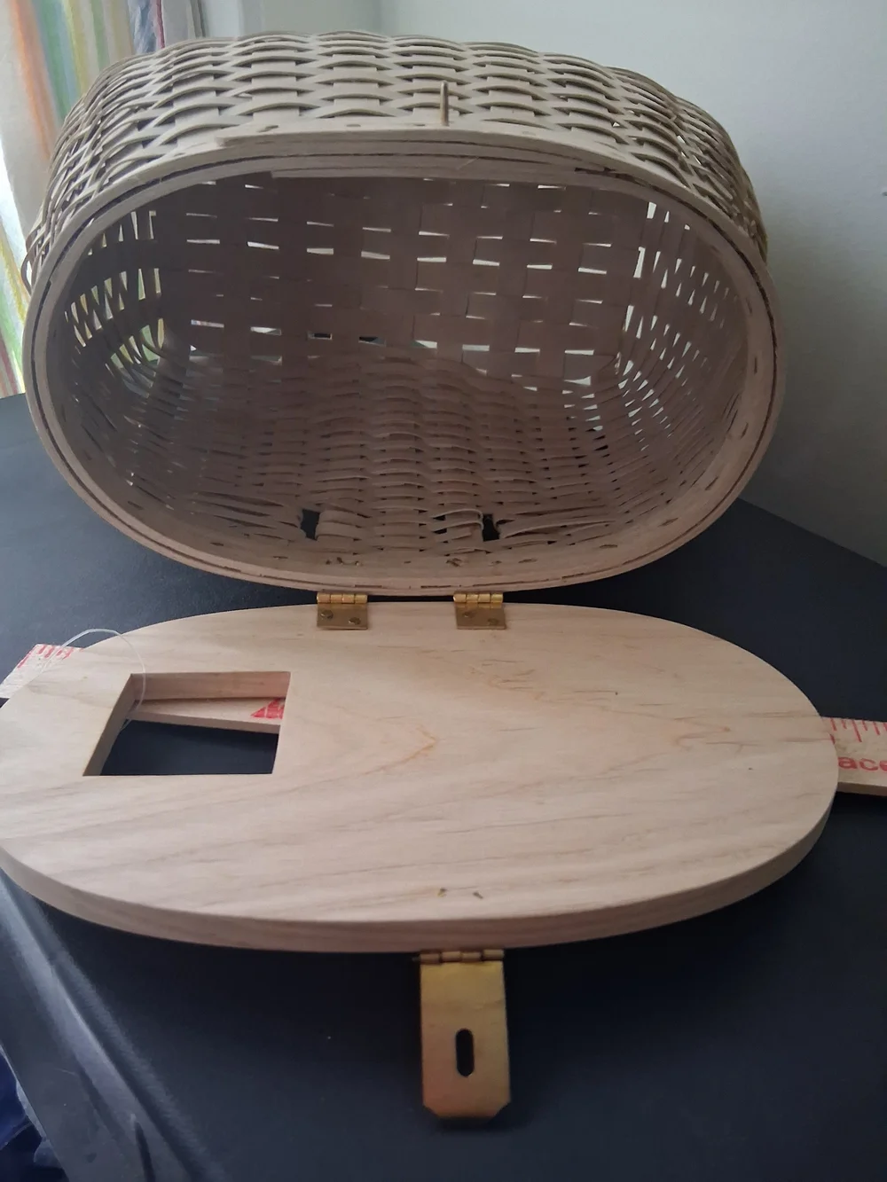 Basketville Fishing Basket/Box with Hinged Lid(No Strap)-NWT